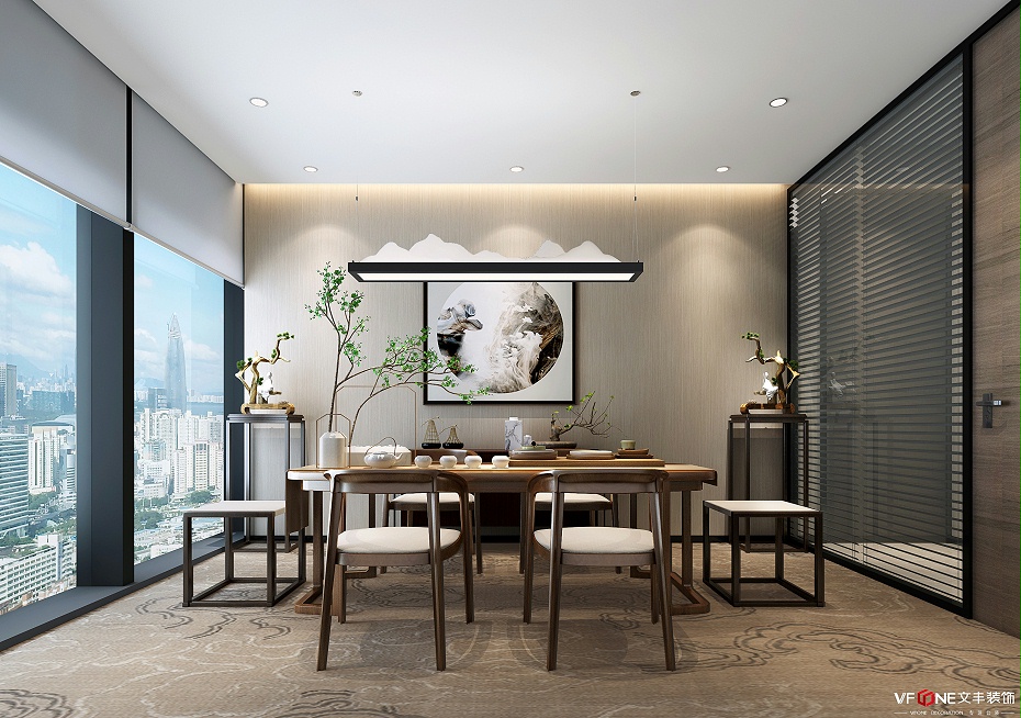 新中式辦公室裝修_新中式辦公室效果圖_什么是新中式辦公空間？