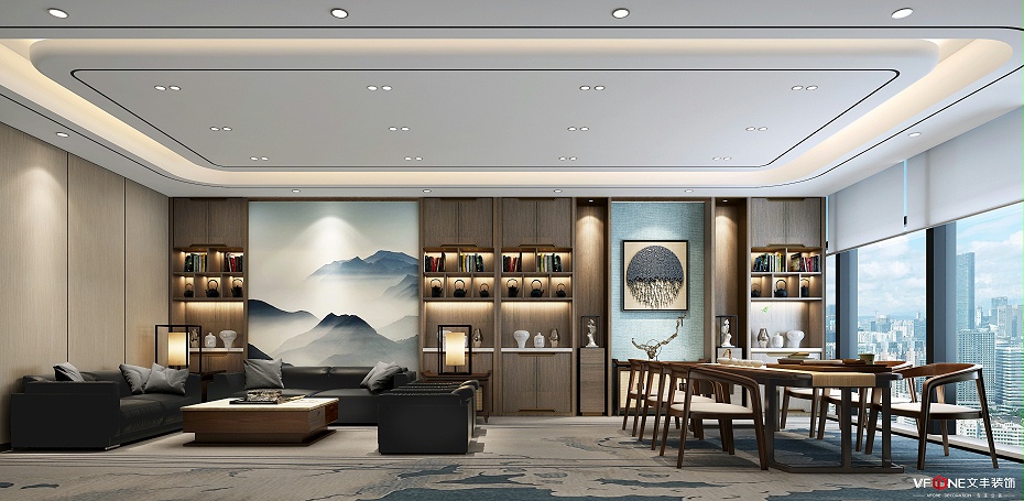 新中式辦公室裝修_新中式辦公室效果圖_什么是新中式辦公空間？